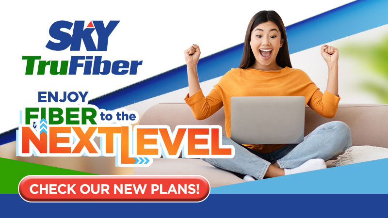 Excited Sky TruFiber subscriber using fiber internet